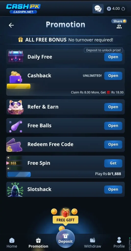 Cashpk game