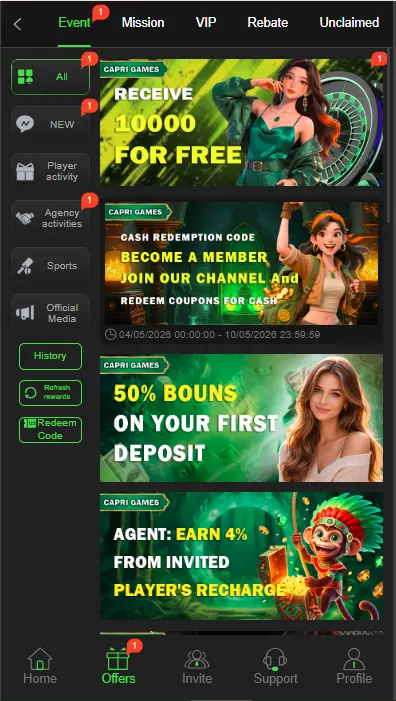 Capri Game Bonuses Logo